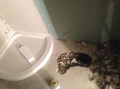 keswick basement bathroom plumbing